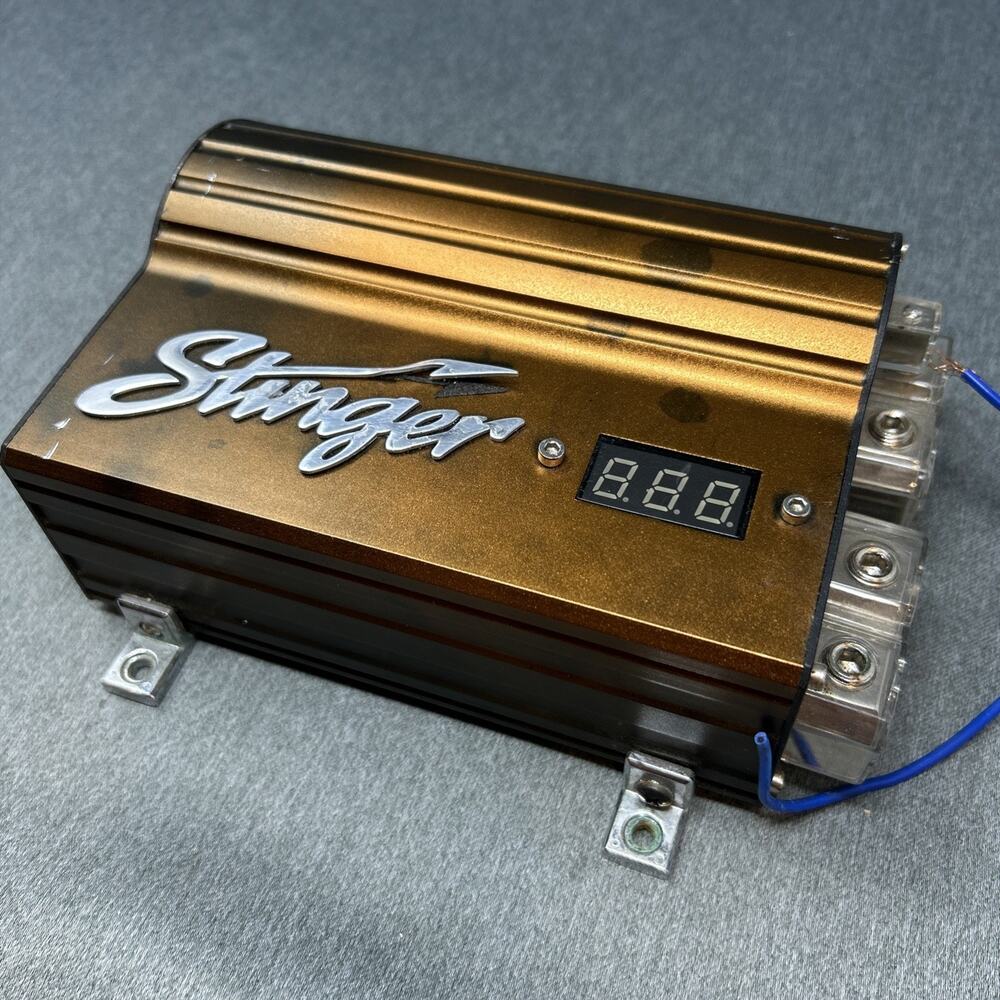 Vintage Stinger Car Power Capacitor Bronze Black Audio Amplifier READ